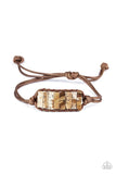 Canyon Warrior - Brown Bracelet - Paparazzi Accessories Bracelet Bedazzle Me Pretty Mobile Fashion Boutique