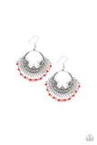 Canyonlands Celebration - Red Earrings - Paparazzi Accessories Earrings Bedazzle Me Pretty Mobile Fashion Boutique