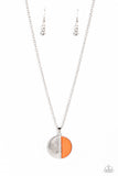 Captivating Contrast - Orange Necklace - Paparazzi Accessories Necklace Bedazzle Me Pretty Mobile Fashion Boutique