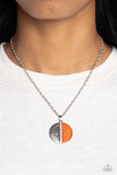 Captivating Contrast - Orange Necklace - Paparazzi Accessories Necklace Bedazzle Me Pretty Mobile Fashion Boutique