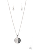Captivating Contrast - Silver Necklace - Paparazzi Accessories Necklace Bedazzle Me Pretty Mobile Fashion Boutique