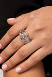 Captivating Corsage - Pink Ring - Paparazzi Accessories Ring Bedazzle Me Pretty Mobile Fashion Boutique