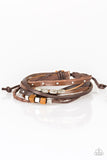 Carefree Camper - Brown Bracelet - Paparazzi Accessories Bracelet Bedazzle Me Pretty Mobile Fashion Boutique