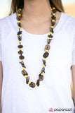 Carefree Caribbean - Yellow Necklace - Paparazzi Accessories Necklace Bedazzle Me Pretty Mobile Fashion Boutique