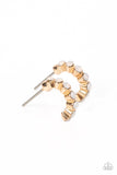 Carefree Couture - Gold Earrings - Paparazzi Accessories Earrings Bedazzle Me Pretty Mobile Fashion Boutique