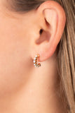 Carefree Couture - Gold Earrings - Paparazzi Accessories Earrings Bedazzle Me Pretty Mobile Fashion Boutique