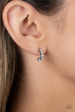 Carefree Couture - White Earrings - Paparazzi Accessories Earrings Bedazzle Me Pretty Mobile Fashion Boutique