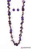 Caribbean Carnival - Purple Necklace - Paparazzi Accessories Necklace Bedazzle Me Pretty Mobile Fashion Boutique
