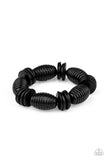 Caribbean Castaway - Black Bracelet - Paparazzi Accessories Bracelet Bedazzle Me Pretty Mobile Fashion Boutique