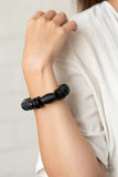 Caribbean Castaway - Black Bracelet - Paparazzi Accessories Bracelet Bedazzle Me Pretty Mobile Fashion Boutique