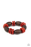 Caribbean Castaway - Red Bracelet - Paparazzi Accessories Bracelet Bedazzle Me Pretty Mobile Fashion Boutique