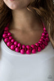 Caribbean Cover Girl - Pink Necklace - Paparazzi Accessories Necklace Bedazzle Me Pretty Mobile Fashion Boutique