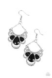 Caribbean Royalty - Black Earrings - Paparazzi Accessories Earrings Bedazzle Me Pretty Mobile Fashion Boutique
