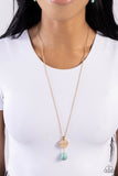 Caring Couture - Gold Necklace - Paparazzi Accessories Necklace Bedazzle Me Pretty Mobile Fashion Boutique