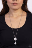 Caring Couture - White Necklace - Paparazzi Accessories Necklace Bedazzle Me Pretty Mobile Fashion Boutique