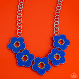 Cartoon Couture - Blue Necklace - Paparazzi Accessories Necklace Bedazzle Me Pretty Mobile Fashion Boutique