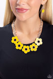 Cartoon Couture - Yellow Necklace - Paparazzi Accessories Necklace Bedazzle Me Pretty Mobile Fashion Boutique