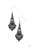 Casablanca Charisma - Black Earrings - Paparazzi Accessories Earrings Bedazzle Me Pretty Mobile Fashion Boutique