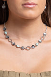 Casablanca Chic - Blue Necklace - Paparazzi Accessories Necklace Bedazzle Me Pretty Mobile Fashion Boutique