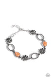 Casablanca Craze - Orange Bracelet - Paparazzi Accessories Bracelet Bedazzle Me Pretty Mobile Fashion Boutique