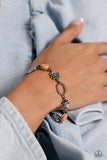 Casablanca Craze - Orange Bracelet - Paparazzi Accessories Bracelet Bedazzle Me Pretty Mobile Fashion Boutique