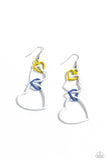 Cascading Crush - White Earrings - Paparazzi Accessories Earrings Bedazzle Me Pretty Mobile Fashion Boutique
