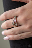 Casino CACHE - Brown Ring - Paparazzi Accessories Ring Bedazzle Me Pretty Mobile Fashion Boutique