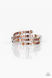 Casino CACHE - Brown Ring - Paparazzi Accessories Ring Bedazzle Me Pretty Mobile Fashion Boutique