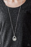 Castle Cabaret - White Necklace - Paparazzi Accessories Necklace Bedazzle Me Pretty Mobile Fashion Boutique