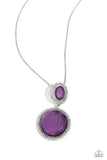 Castle Cadenza - Purple Necklace - Paparazzi Accessories Necklace Bedazzle Me Pretty Mobile Fashion Boutique