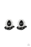 Castle Cameo - Black Earrings - Paparazzi Accessories Earrings Bedazzle Me Pretty Mobile Fashion Boutique