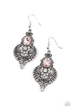 Castle Chateau - Pink Earrings - Paparazzi Accessories Earrings Bedazzle Me Pretty Mobile Fashion Boutique