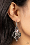 Castle Chateau - Pink Earrings - Paparazzi Accessories Earrings Bedazzle Me Pretty Mobile Fashion Boutique