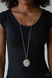 Castle Couture - White Necklace - Paparazzi Accessories Necklace Bedazzle Me Pretty Mobile Fashion Boutique