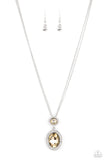 Castle Diamonds - Brown Necklace - Paparazzi Accessories Necklace Bedazzle Me Pretty Mobile Fashion Boutique