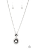 Castle Diamonds - Silver Necklace - Paparazzi Accessories Necklace Bedazzle Me Pretty Mobile Fashion Boutique