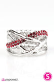 Castle On The Hill - Red Ring - Paparazzi Accessories Ring Bedazzle Me Pretty Mobile Fashion Boutique