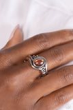 Casually Chromatic - Brown Ring - Paparazzi Accessories Ring Bedazzle Me Pretty Mobile Fashion Boutique