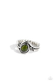 Casually Chromatic - Green Ring - Paparazzi Accessories Ring Bedazzle Me Pretty Mobile Fashion Boutique