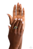 Casually Chromatic - Green Ring - Paparazzi Accessories Ring Bedazzle Me Pretty Mobile Fashion Boutique