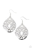 Casually Coachella - White Earrings - Paparazzi Accessories Earrings Bedazzle Me Pretty Mobile Fashion Boutique