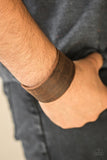 Casually Cowboy - Brown Bracelet - Paparazzi Accessories Bracelet Bedazzle Me Pretty Mobile Fashion Boutique