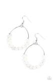 Catch a Breeze - White Earrings - Paparazzi Accessories Earrings Bedazzle Me Pretty Mobile Fashion Boutique