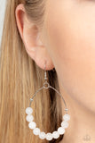 Catch a Breeze - White Earrings - Paparazzi Accessories Earrings Bedazzle Me Pretty Mobile Fashion Boutique
