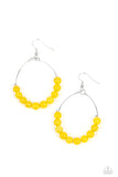 Catch a Breeze - Yellow Earrings - Paparazzi Accessories Earrings Bedazzle Me Pretty Mobile Fashion Boutique