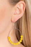 Catch a Breeze - Yellow Earrings - Paparazzi Accessories Earrings Bedazzle Me Pretty Mobile Fashion Boutique