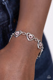 Catching Feelings - Pink Bracelet - Paparazzi Accessories Bracelet Bedazzle Me Pretty Mobile Fashion Boutique