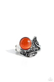Cats Eye Candy - Orange Ring - Paparazzi Accessories Ring Bedazzle Me Pretty Mobile Fashion Boutique