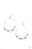 Cats Eye Charisma - White Earrings - Paparazzi Accessories Earrings Bedazzle Me Pretty Mobile Fashion Boutique