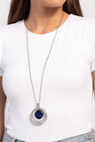 Cats Eye Couture - Blue Necklace - Paparazzi Accessories Necklace Bedazzle Me Pretty Mobile Fashion Boutique
